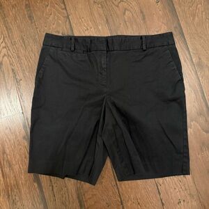 Talbots 14 Petite Classic Black Chino Shorts
